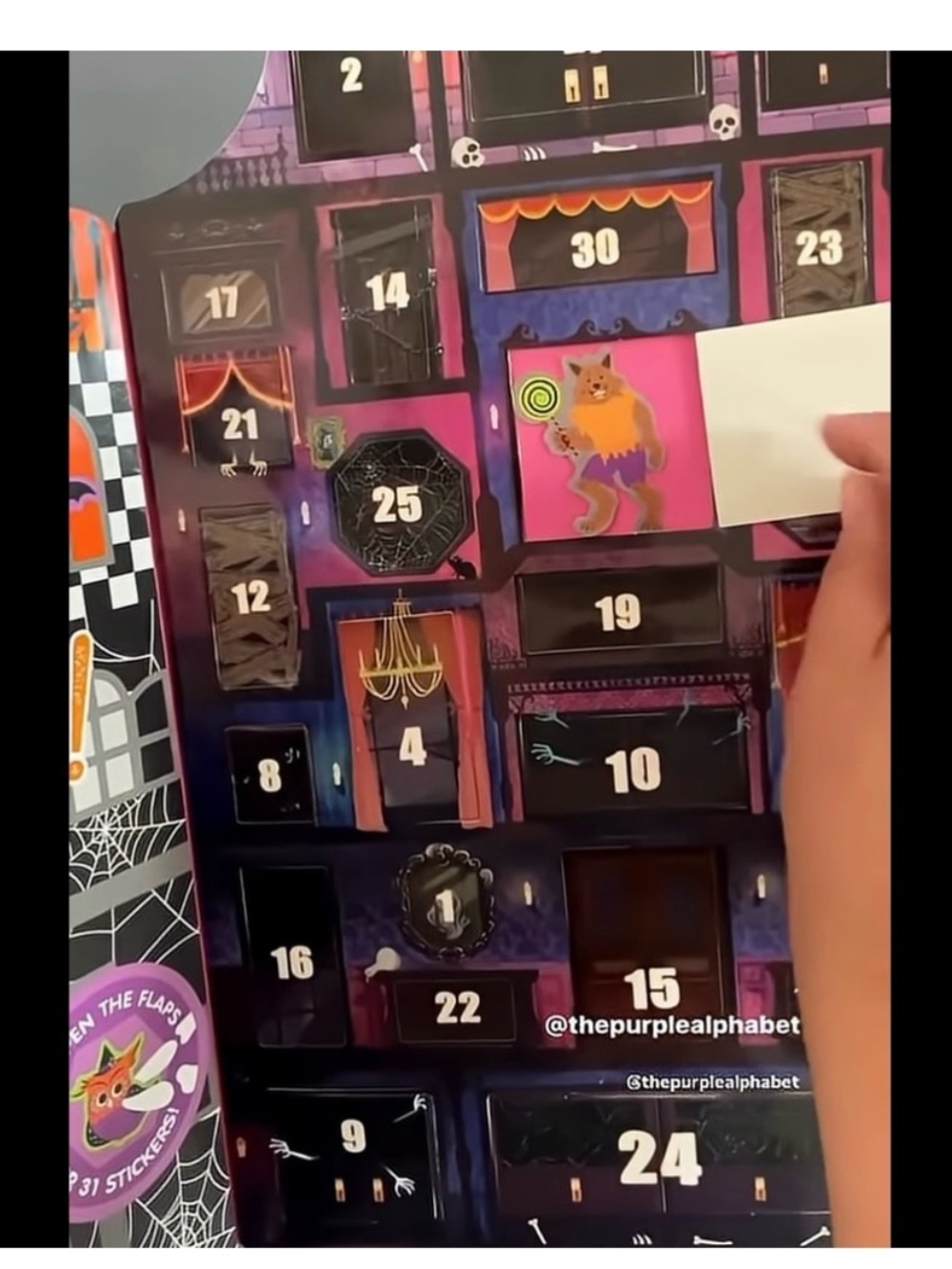 2 Pack Set Halloween Countdown Advent Calendars - 31 Stickers - Sealed - Picture 6 of 6